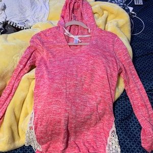 Pink hoodie sweater shirt!